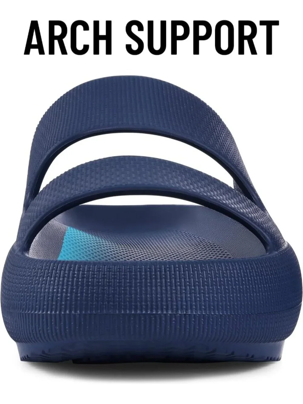 Women's Blue Summer Lightweight Orthopedic Slide Soft Recovery Slip on Sandals